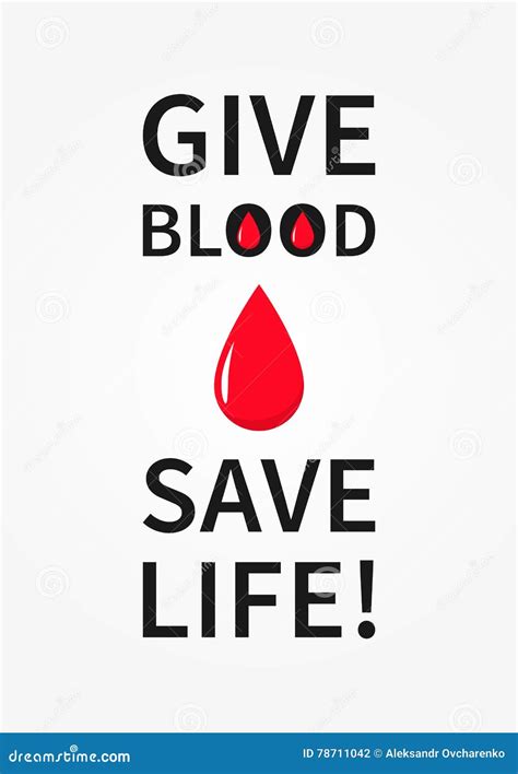 Give Blood Save Life Vector Illustration Stock Vector Illustration Of