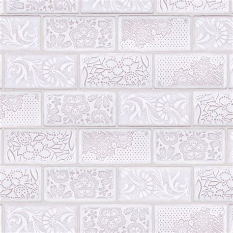 Embossed Subway Tile Backsplash - decorooming.com