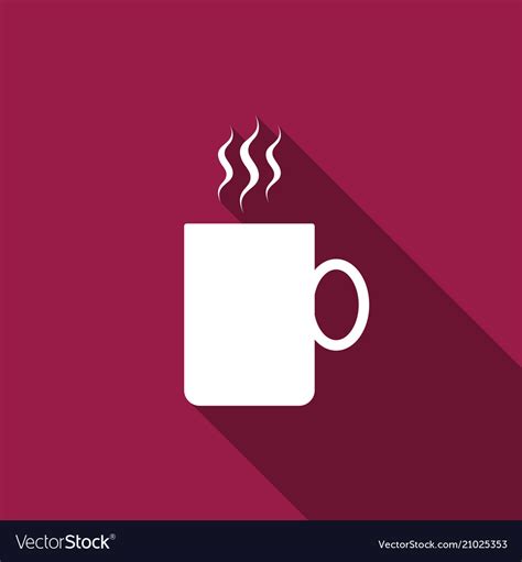 Coffee Cup Flat Icon Tea Hot Drink Royalty Free Vector Image