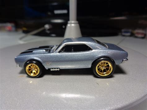 Custom Hot Wheels Chevy Camaro With Gold Spoke Rims And Real Riders