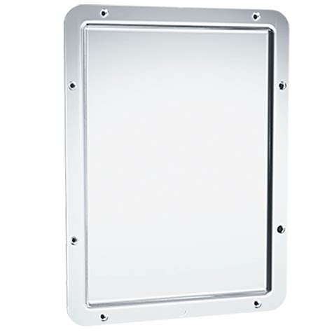 Bradley Integral Frame Security Mirror Polished 304 Stainless Steel