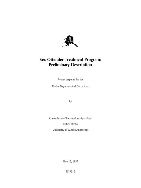 Sex Offender Treatment Program Preliminary Description 46 Literature