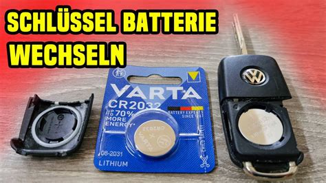 Vw Golf Tiguan Passat Schl Ssel Batterie Wechseln Youtube