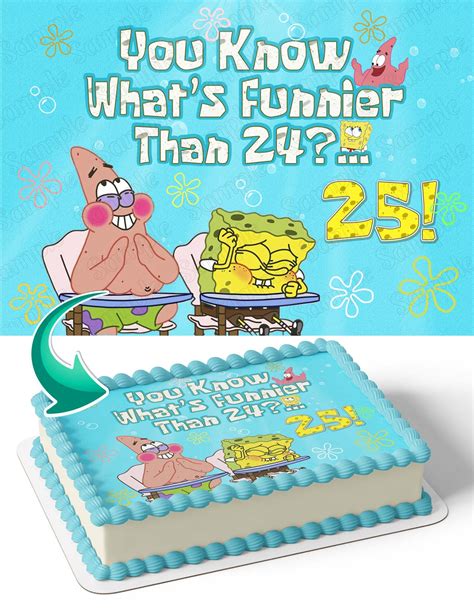 Spongebob Whats Funnier Than 24 25 P Edible Cake Toppers Cakecery