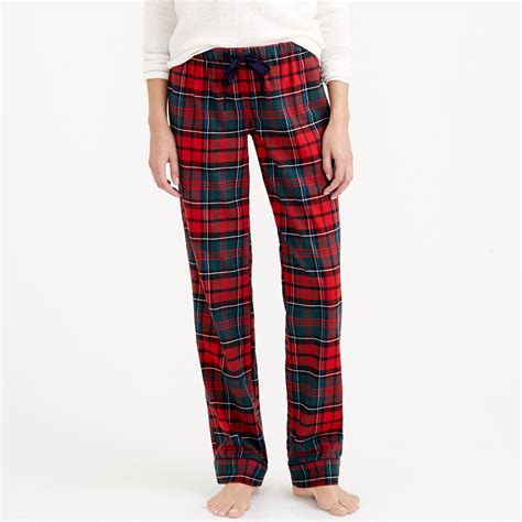 Lyst J Crew Pajama Pant In Plaid Flannel In Red