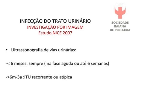 Ppt Infec O Do Trato Urin Rio Na Inf Ncia Interpretando Novos