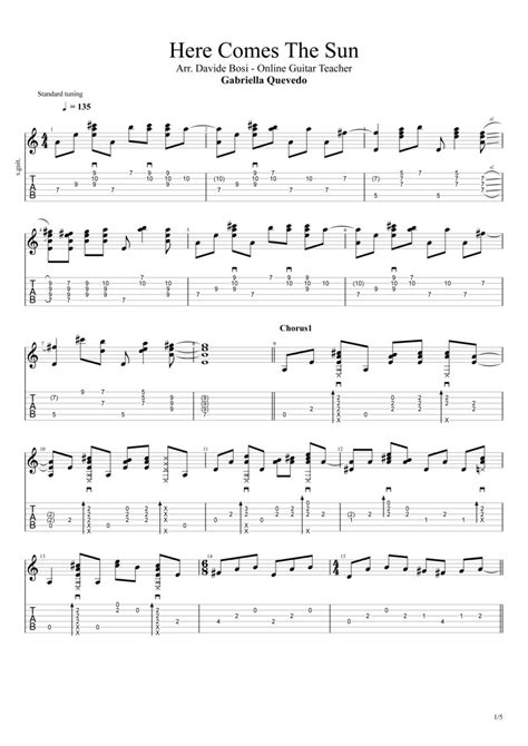 Guitar Chords For Here Comes The Sun