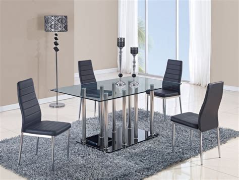 Rectangular Glass Table Set B 863 Contemporary Dining Dining Room