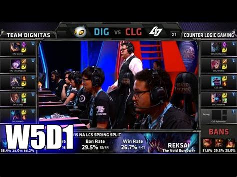 Dignitas Vs CLG S5 NA LCS Spring 2015 Week 5 Day 1 DIG Vs CLG