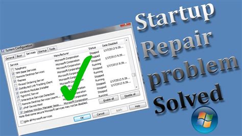 How To Fix Startup Repair Problem Windows Youtube