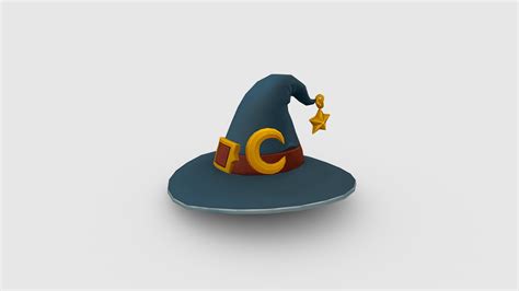 Cartoon wizard hat Low-poly 3D model - 3D model by ler_cartoon ...