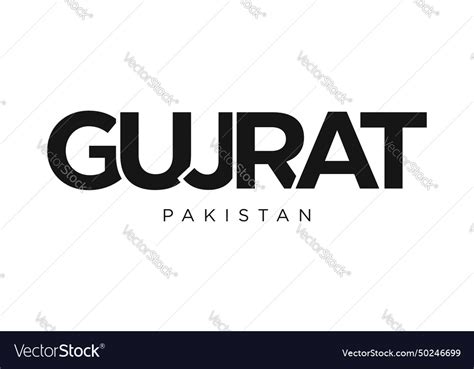 Gujrat in the pakistan emblem design features Vector Image