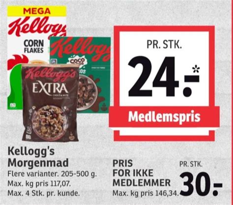 Morgenmadsprodukt Kelloggs SPAR Februar 2024 Alle Tilbudsavis