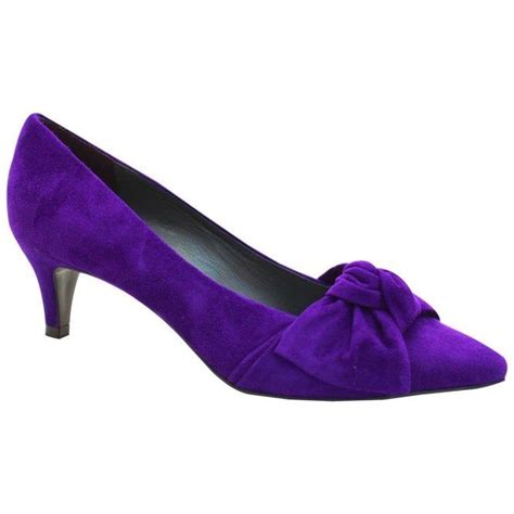 Carry Purple Suede Kitten Heel Court Shoe Purple Suede Casual