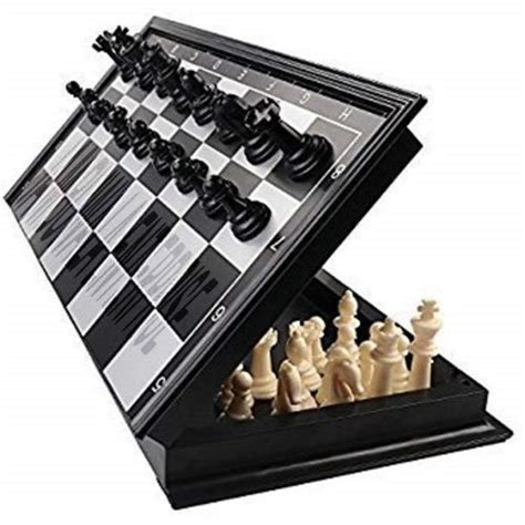 Magnetic Educational Toys Travel Chess Set With Folding Board Etsy