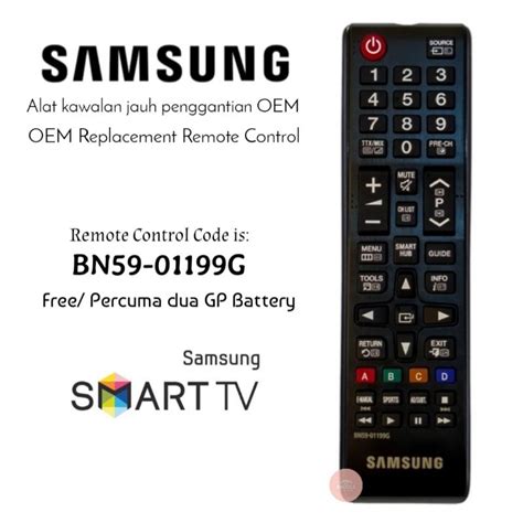 Samsung Smart LED TV Remote Control BN59 01199G Original Or