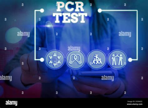 Criture Manuelle Conceptuelle Montrant Le Test Pcr Concept