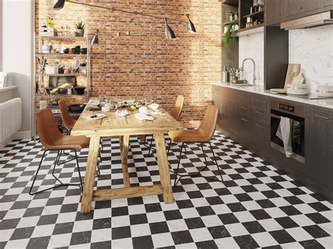 Black And White Tile Kitchen Floor Ideas | Floor Roma