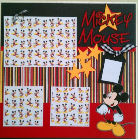 Mickey Mouse 12x12 Premade Scrapbook Layout Page Ohioscrapper