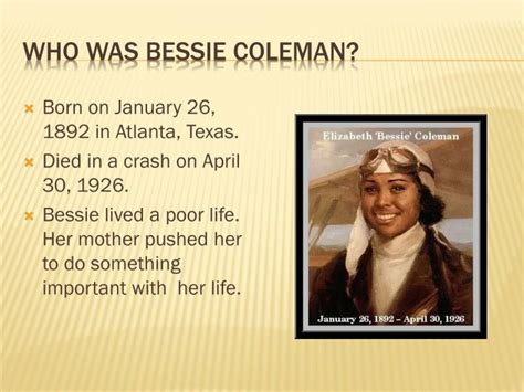 PPT - Bessie Coleman PowerPoint Presentation - ID:1640272