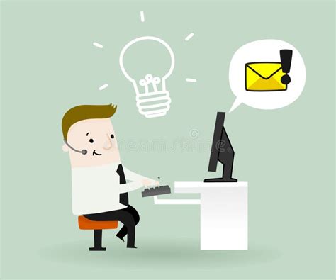 Businessman work from home stock illustration. Illustration of element ...