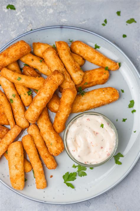 Crispy Halloumi Fries And Dipping Sauce Cravingsmallbites