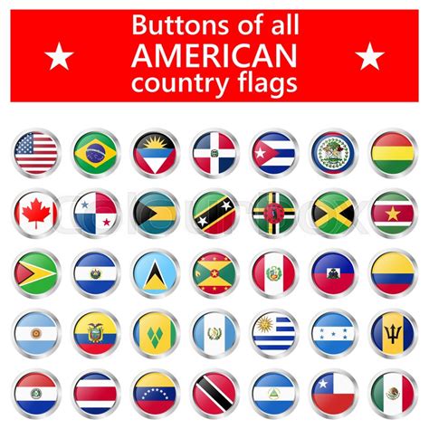 Collection Of Flags From All National Stock Vector Colourbox