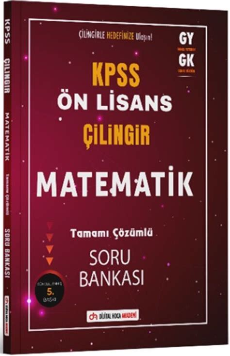 Dijital Hoca KPSS Ön Lisans Matematik Çilingir Çözümlü Soru Bankası