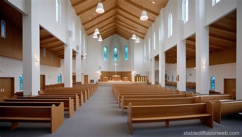 Modern Church Interior Design | Stable Diffusion Online