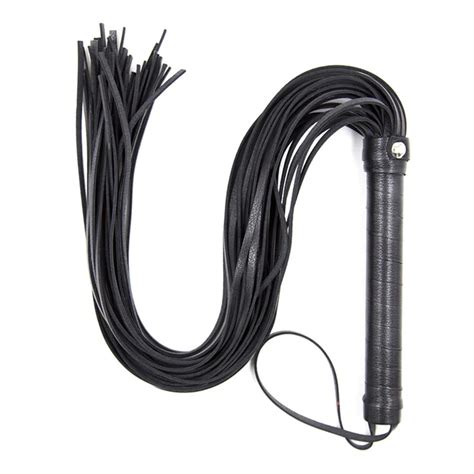 Hot Offer MaryXiong 69CM PU Leather Fetish Bondage Sex Whip Flogger Bdsm Sex Toy For Couples