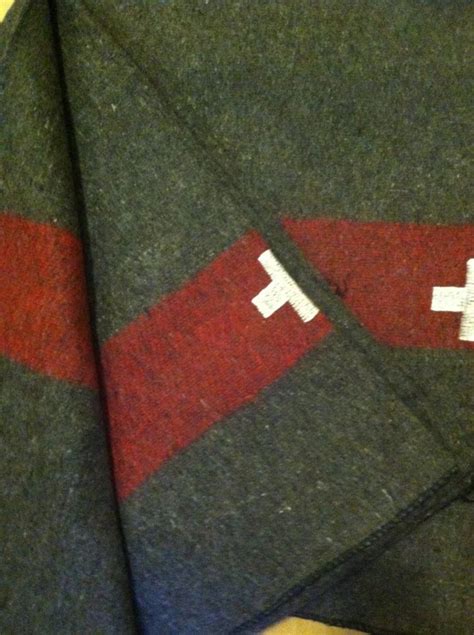 T For Dad Vintage Swiss Army Wool Blanket T For Him Warm