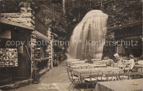 Rathen Saechsische Schweiz Amselfall Gaststaette Wasserfall Kat Rathen