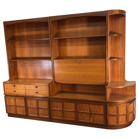 Midcentury 3 Piece Teak Wall Unit By Nathan Furniture For Sale At