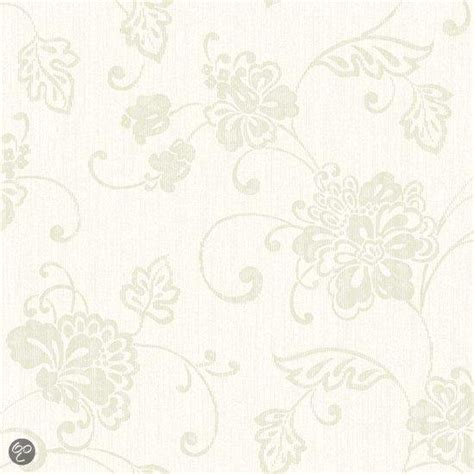 Dutch Wallcoverings Papierbehang Bloem Crème beige bol