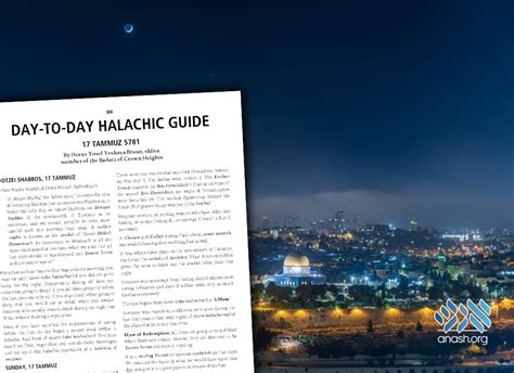 Halacha Guide For 17 Tammuz And The Three Weeks