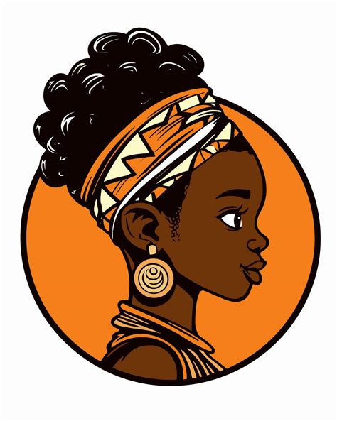 Curly Haired African Girl 25408009 Vector Art At Vecteezy