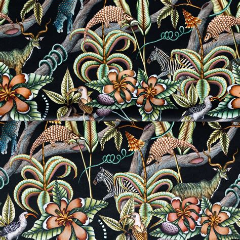Pangolin Park Night Velvet Fabric | Ardmore Design | Order Online