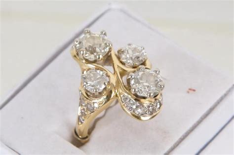 Vera Krupp 14kt Gold & 3 ctw Diamond Ring