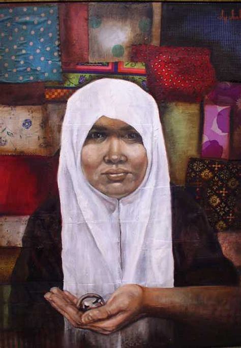 Muslim Woman Painting by Ixchel Amor