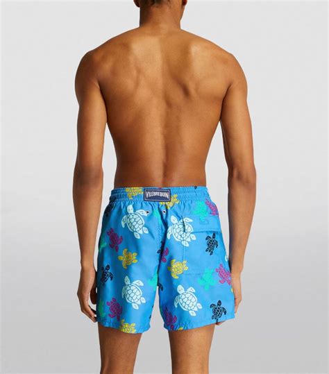 Mens Vilebrequin Blue Turtle Print Moorea Swim Shorts Harrods Uk