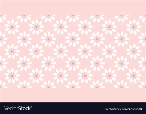 Simple pastel pink floral pattern Royalty Free Vector Image