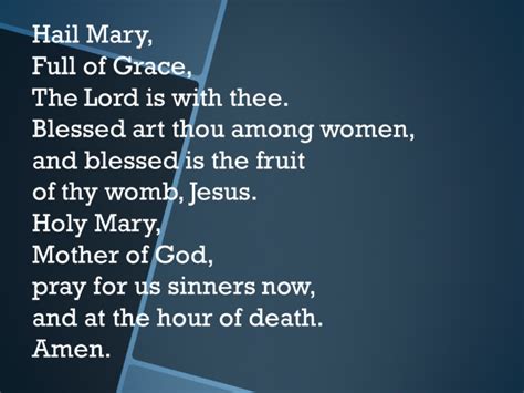 The Ave Maria Prayer In English A Guide For English Speaking Catholics