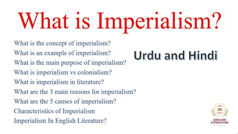 Imperialism Explanation In Urdu And Hindi Imperialism Vs Colonialism