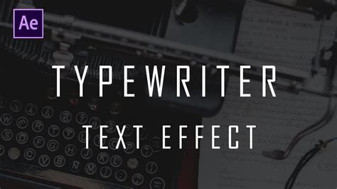 Typewriter Text Effect After Effects No Plugins Needed Youtube