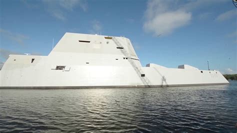 The Future USS Zumwalt DDG 1000 Departs Bath Maine YouTube