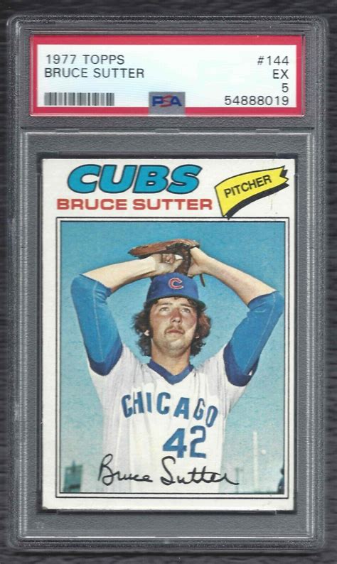 1977 Topps Bruce Sutter Vintage Rookie Baseball Card RC 144 Cubs HOF