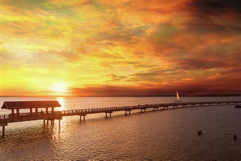 Sunset along Boulevard Park in Bellingham Photograph by David Gn - Pixels