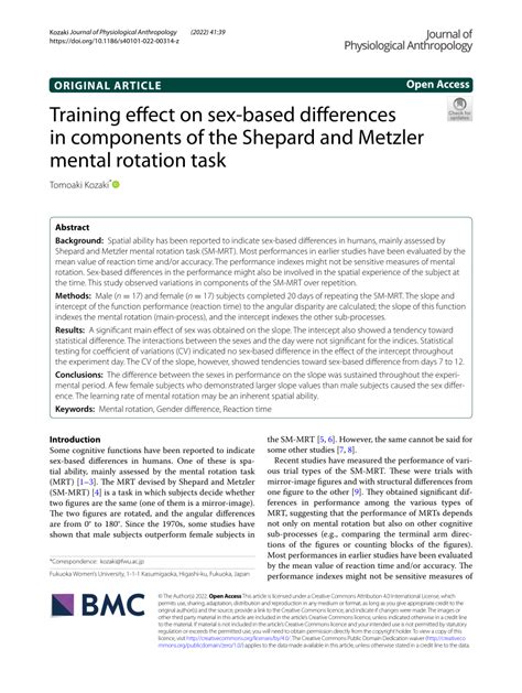 PDF Training Effect On Sex Based Differences In Components Of The