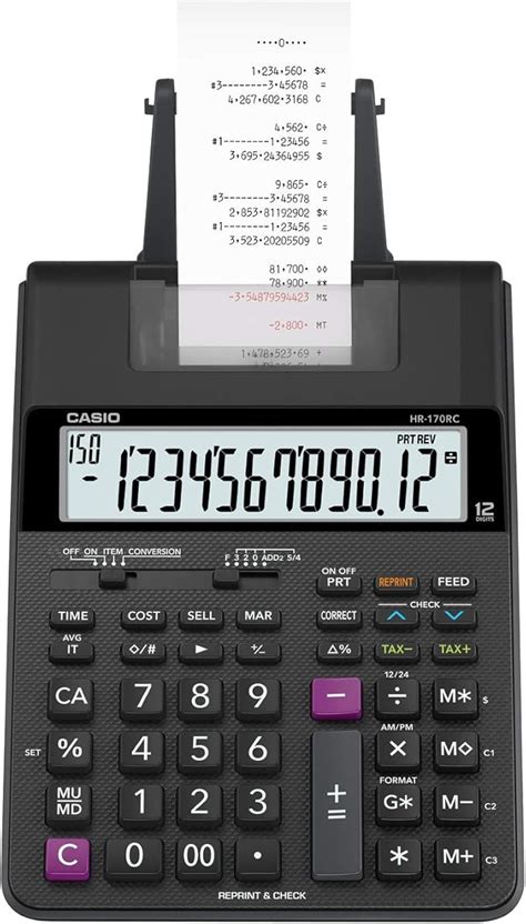 Casio Hr 170rc Plus Mini Desktop Printing Calculator Uk