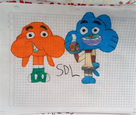 Gumball and Darwin eating big sweets. by GumbalZim on DeviantArt